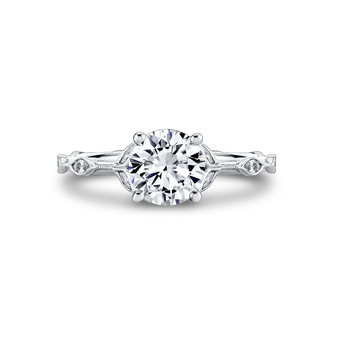 Tulira Diamond Petal and Leaf Engagement Ring - Paloma