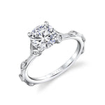 Tulira Diamond Petal and Leaf Engagement Ring - Paloma