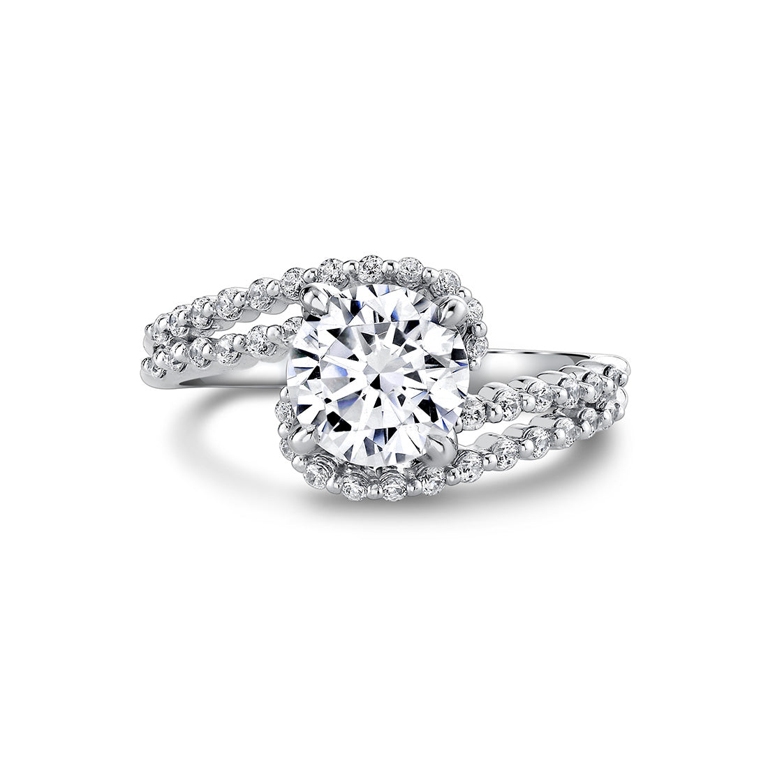 Tulira Double Crossover Engagement Ring - River