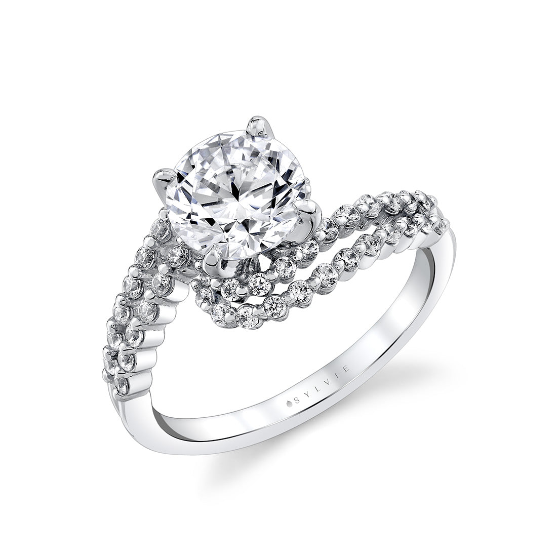 Tulira Double Crossover Engagement Ring - River