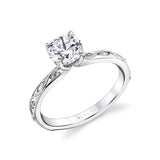 Tulira Vine Inspired Engagement Ring - Rhodes