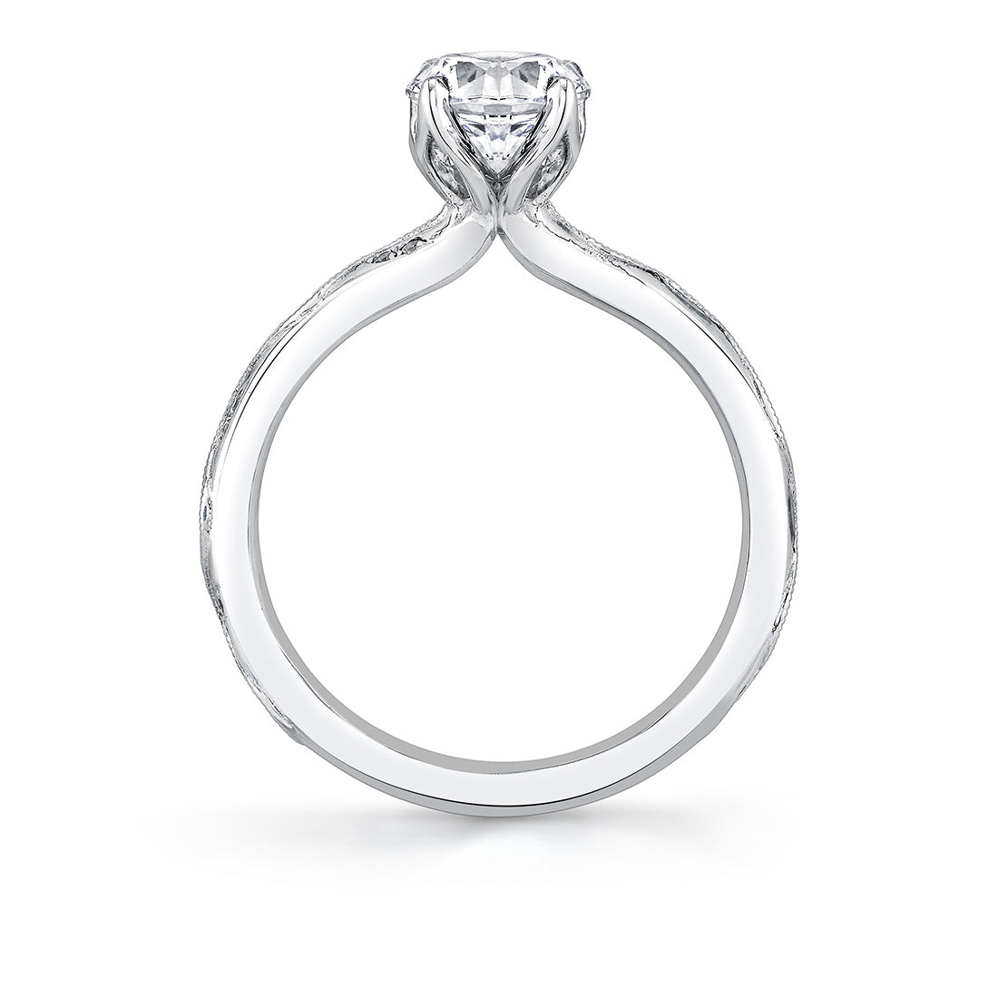 Tulira Vine Inspired Engagement Ring - Rhodes