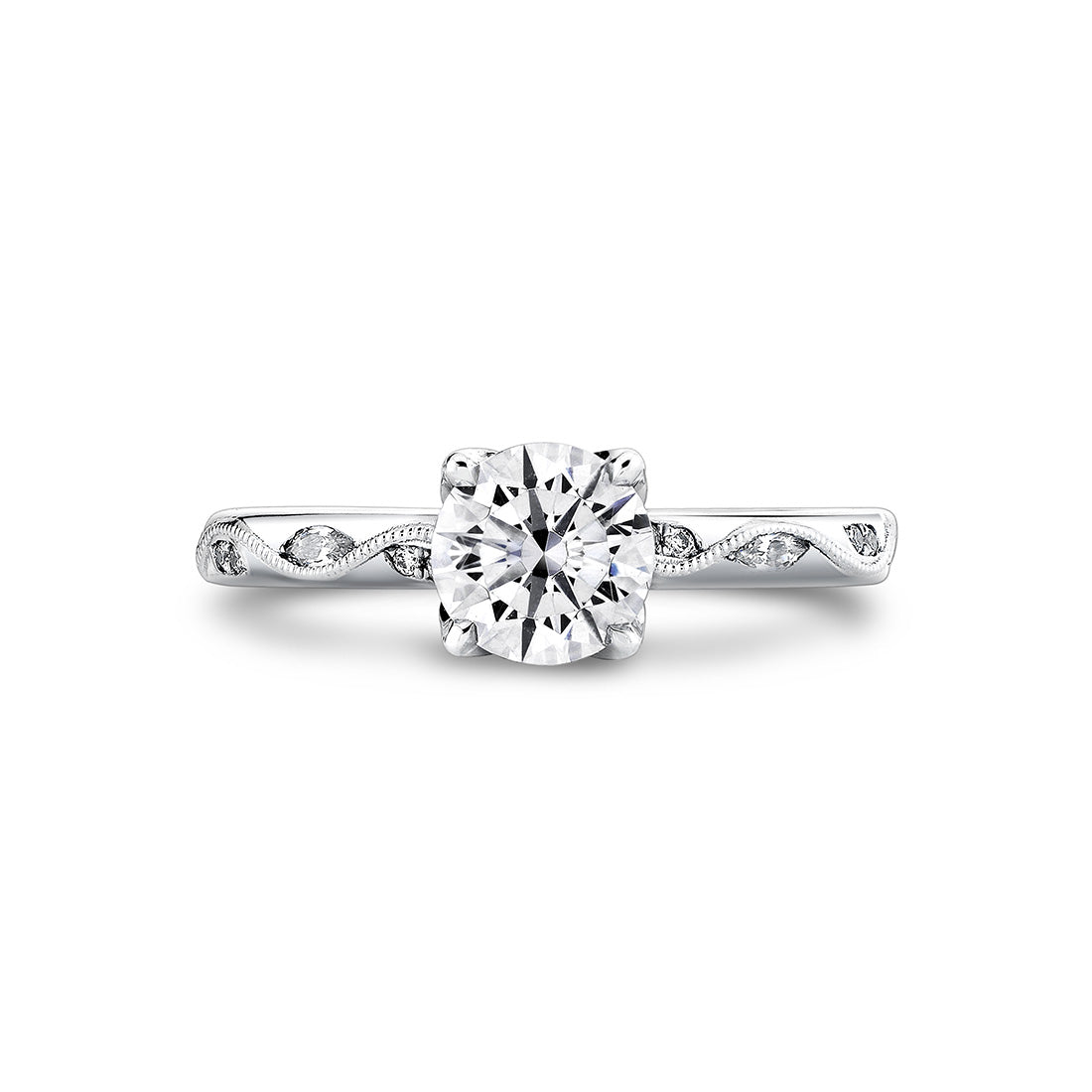 Tulira Vine Inspired Engagement Ring - Rhodes