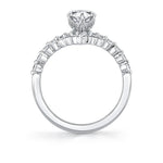 Tulira Curved Band Shared Prong Engagement Ring - Maisy
