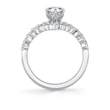 Tulira Curved Band Shared Prong Engagement Ring - Maisy