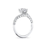 Tulira Curved Band Shared Prong Engagement Ring - Maisy