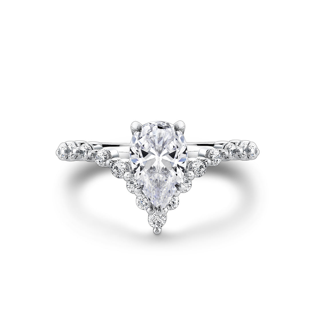 Tulira Curved Band Shared Prong Engagement Ring - Maisy