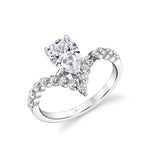 Tulira Curved Band Shared Prong Engagement Ring - Maisy