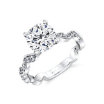 Tulira Leaf Inspired Engagement Ring - Zinnia