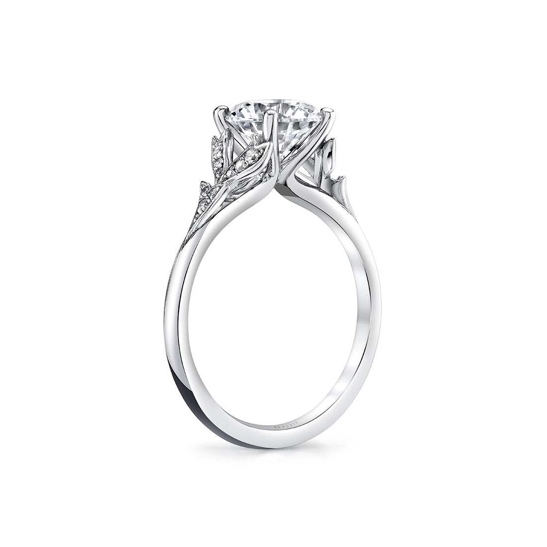 Tulira Leaf Inspired Engagement Ring - Sage