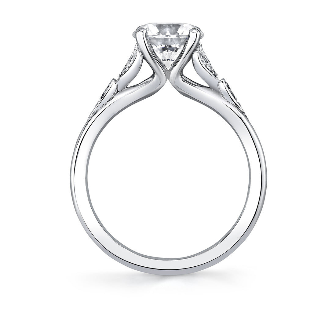 Tulira Leaf Inspired Engagement Ring - Sage