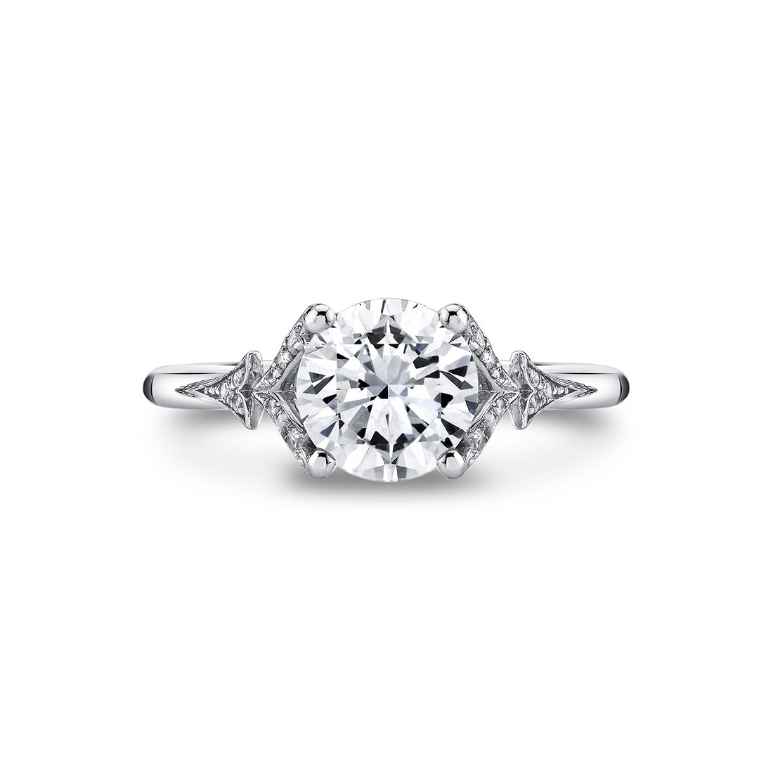Tulira Leaf Inspired Engagement Ring - Sage