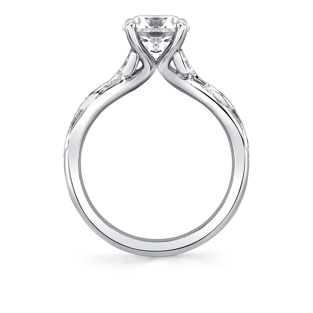 Tulira Bezel Petal and Leaf Engagement Ring - Briony