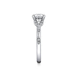 Tulira Bezel Petal and Leaf Engagement Ring - Briony