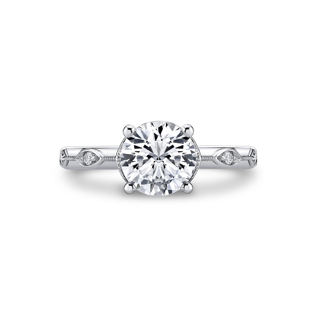 Tulira Bezel Petal and Leaf Engagement Ring - Briony