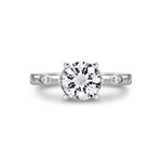 Tulira Bezel Petal and Leaf Engagement Ring - Opal