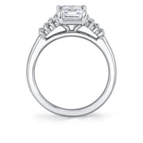 Emerald Cut Graduating Baguette Engagement Ring - Hartlen