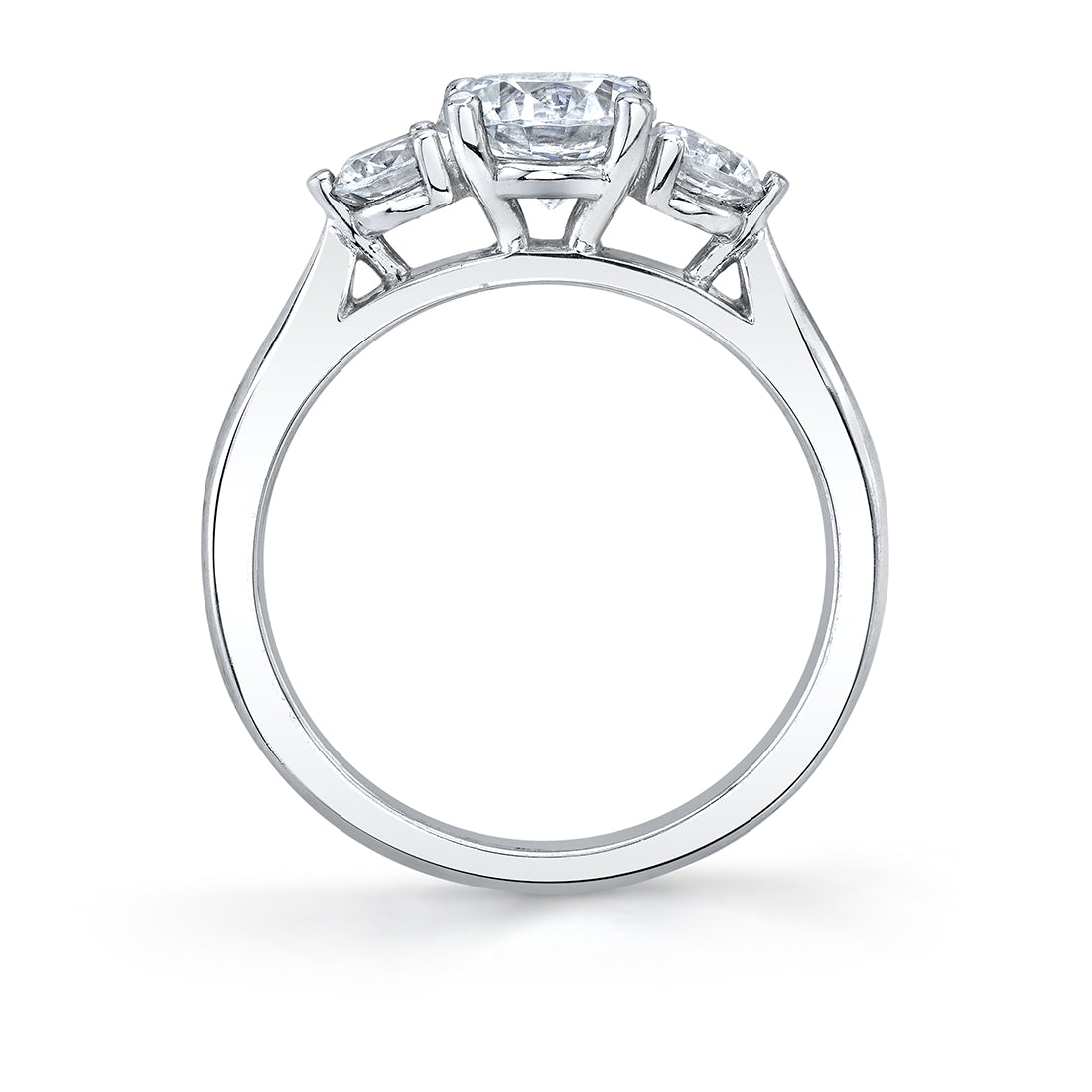 Modern Three Stone Engagement Ring