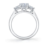 Modern Three Stone Engagement Ring