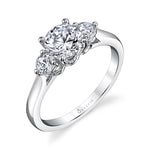 Modern Three Stone Engagement Ring