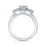 Marquise Cut Three Stone Engagement Ring - Martine