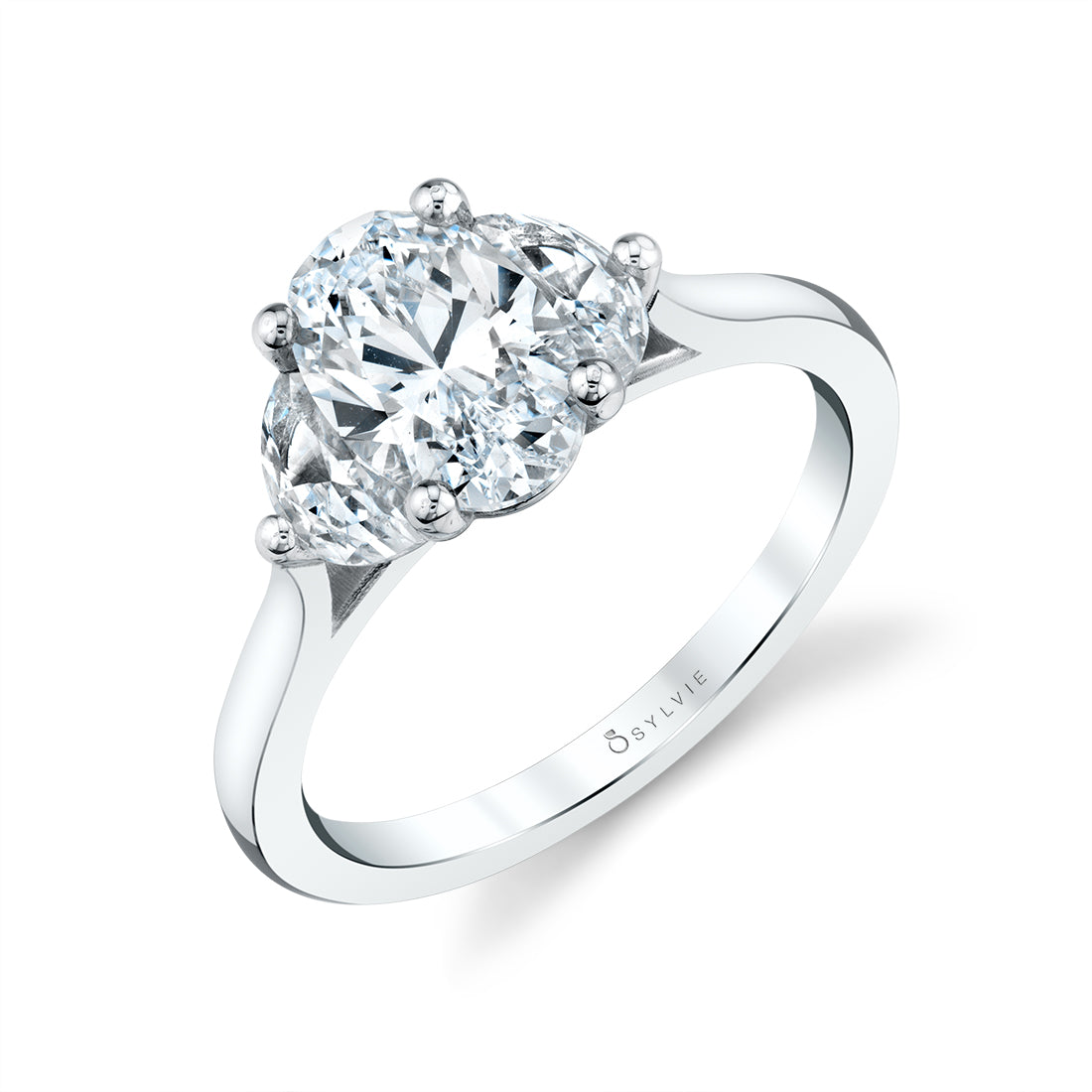 Three Stone Oval Engagement Ring