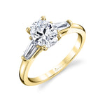 Oval Cut 1.5 CT Three Stone Engagement Ring - Nicolette