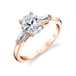 Oval Cut 1.5 CT Three Stone Engagement Ring - Nicolette