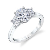 Three Stone Oval Engagement Ring