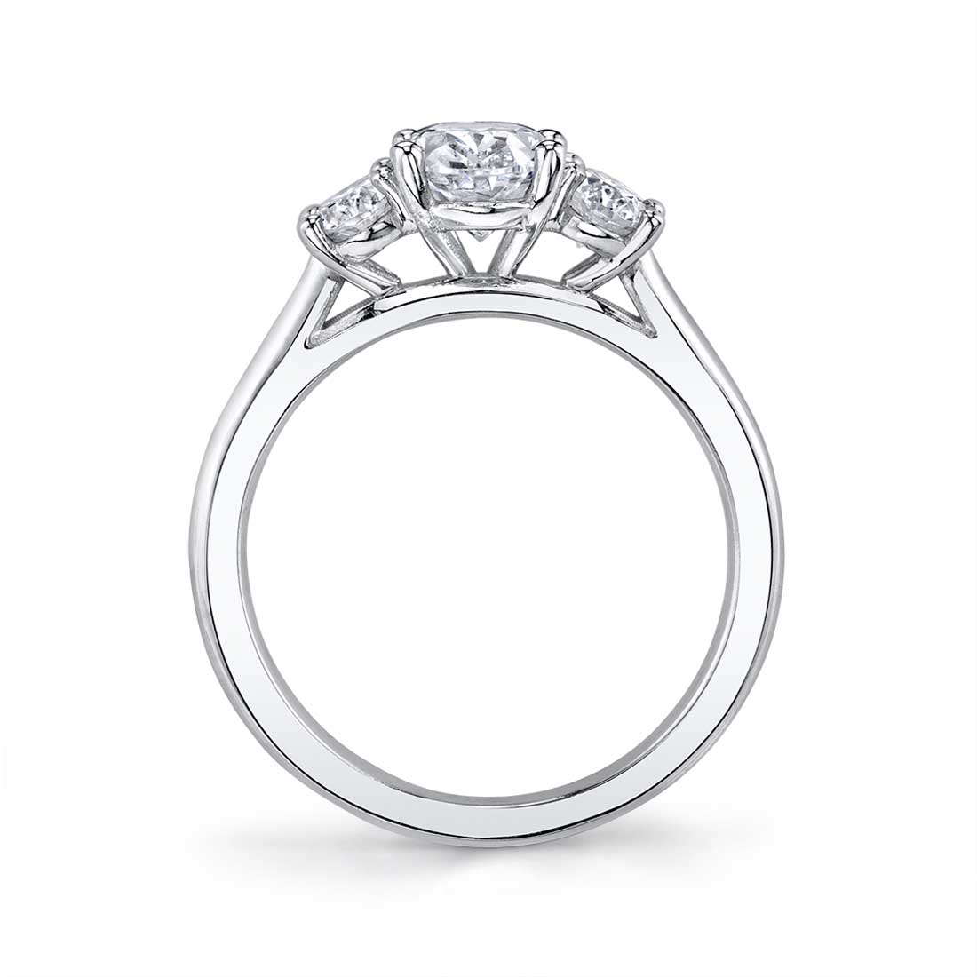 Three Stone Oval Engagement Ring