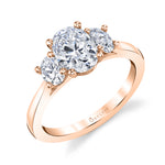 Three Stone Oval Engagement Ring