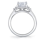 Emerald Cut Unique Seven Stone Engagement Ring - Willa