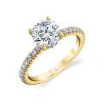 Classic Engagement Ring with Hidden Halo - Perri