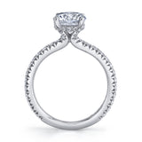 Classic Engagement Ring with Hidden Halo - Perri