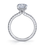 Classic Oval Engagement Ring with Hidden Halo - Perri