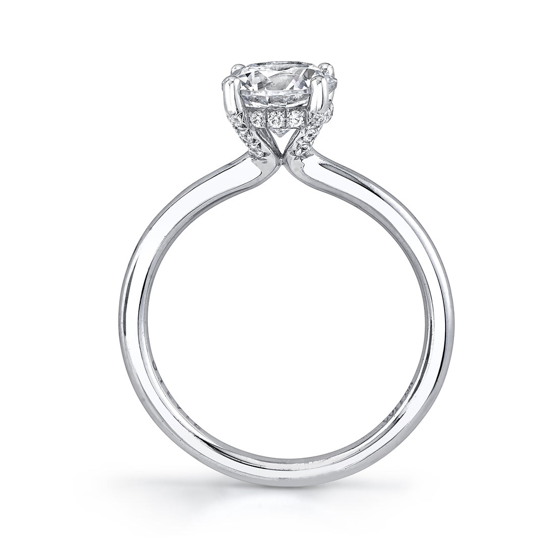 Radiant Cut Hidden Halo Engagement Ring - Melany
