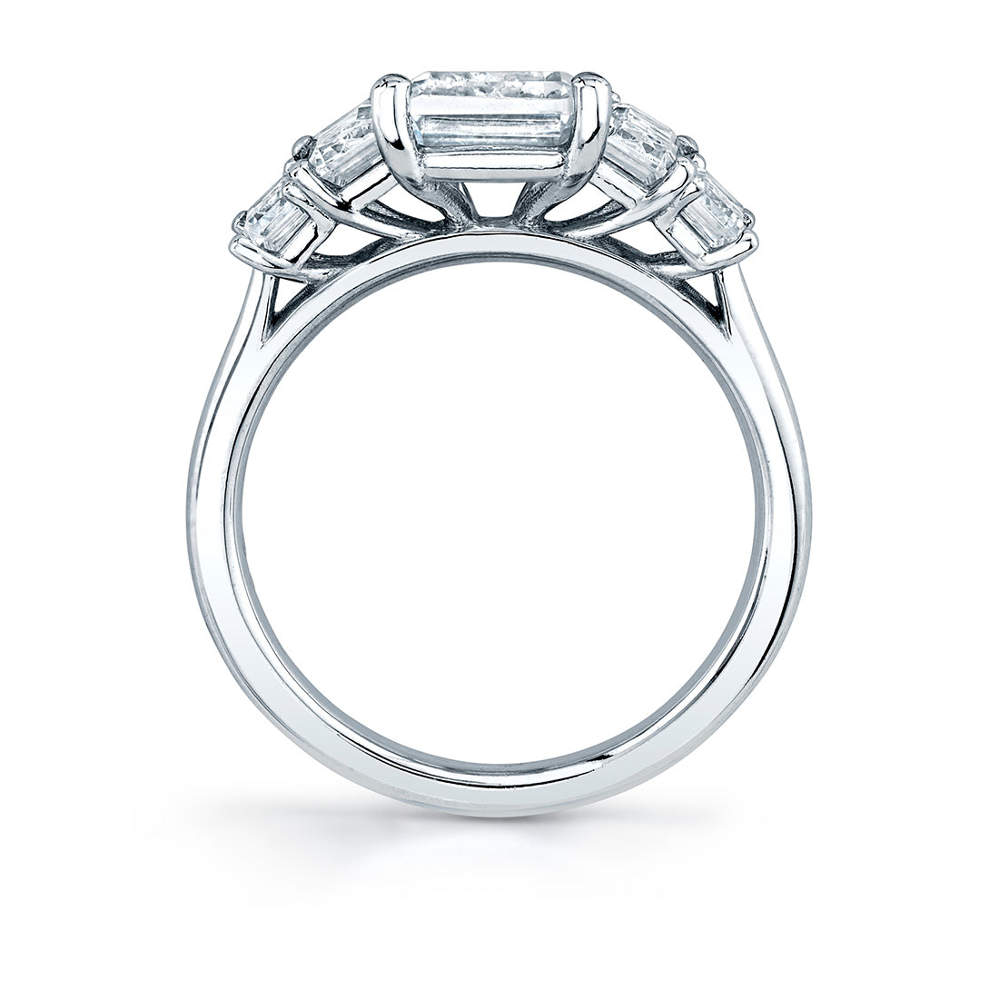 Emerald Cut Five Stone Engagement Ring - Brenley