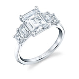 Emerald Cut Five Stone Engagement Ring - Brenley