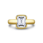 Shell Auranova Sirena Half Bezel Solitaire Engagement Ring - Aureline