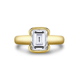 Shell Auranova Sirena Half Bezel Solitaire Engagement Ring - Aureline