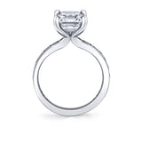 Auravie Channel Set Round Diamond Engagement Ring - Juno