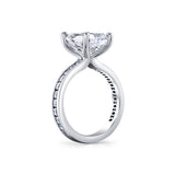 Auravie Channel Set Round Diamond Engagement Ring - Juno