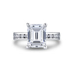 Auravie Channel Set Round Diamond Engagement Ring - Juno