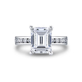 Auravie Channel Set Round Diamond Engagement Ring - Juno