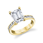 Auravie Channel Set Round Diamond Engagement Ring - Juno