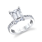 Auravie Channel Set Round Diamond Engagement Ring - Juno