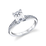 Auravie Channel Set Double Row Split Shank Engagement Ring - Skye