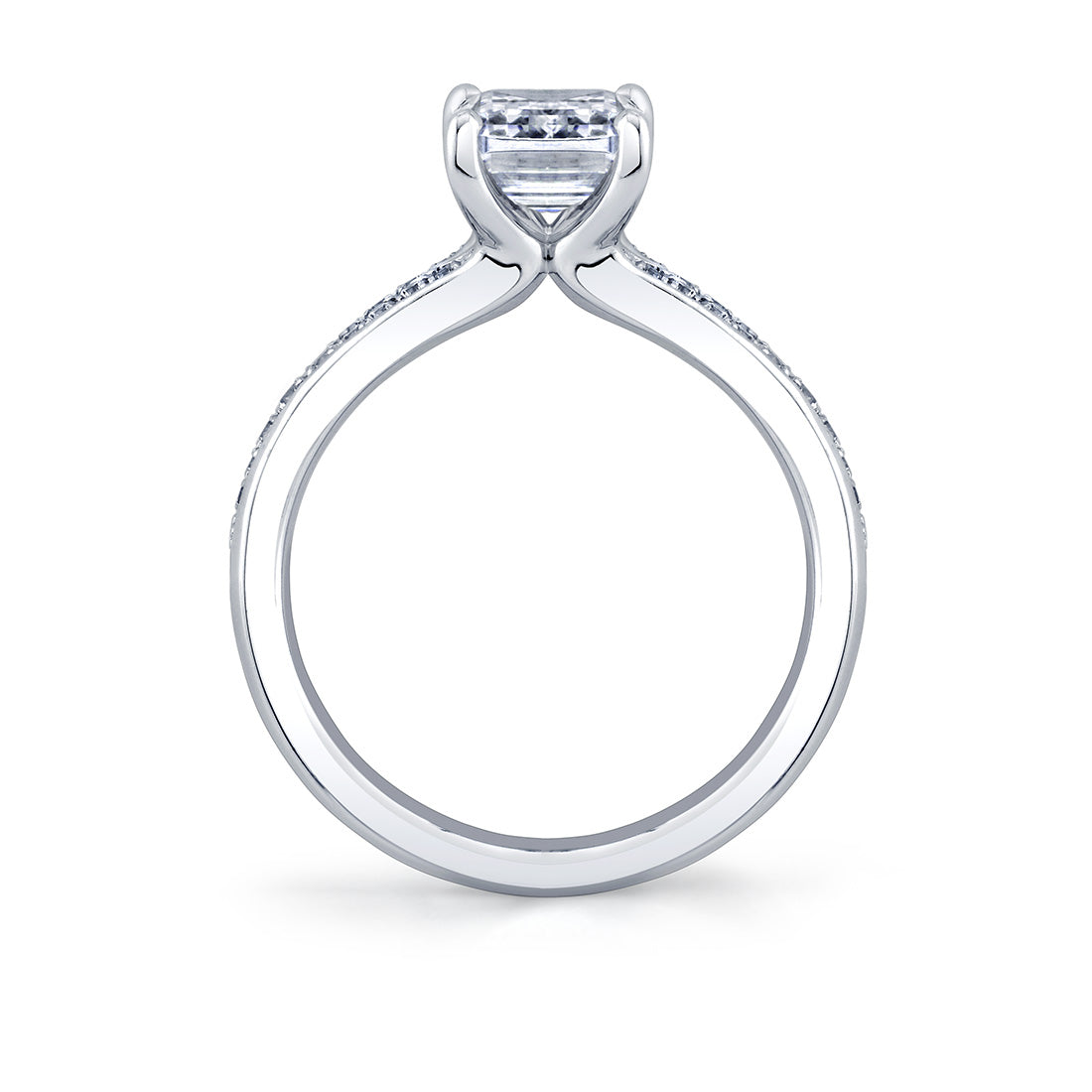 Auravie Channel Set Double Row Split Shank Engagement Ring - Skye
