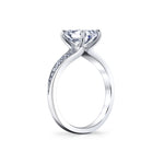 Auravie Channel Set Double Row Split Shank Engagement Ring - Skye