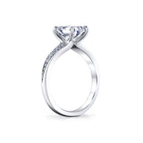 Auravie Channel Set Double Row Split Shank Engagement Ring - Skye